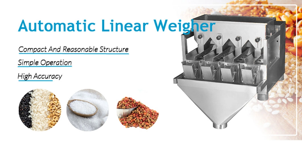 Weighing Filling Mixing Small Granule Dried Fruit Cashew Almond Nut Candy Green Bean 2/4 Head Linear Weigher Packing Machine