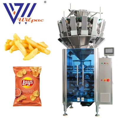 Batata frita automática/grãos de café/sementes/arroz/grânulos/nozes/frutas/lanches/grãos bolsa vertical vertical/máquina de embalagem de saco de reforço pré-fabricado